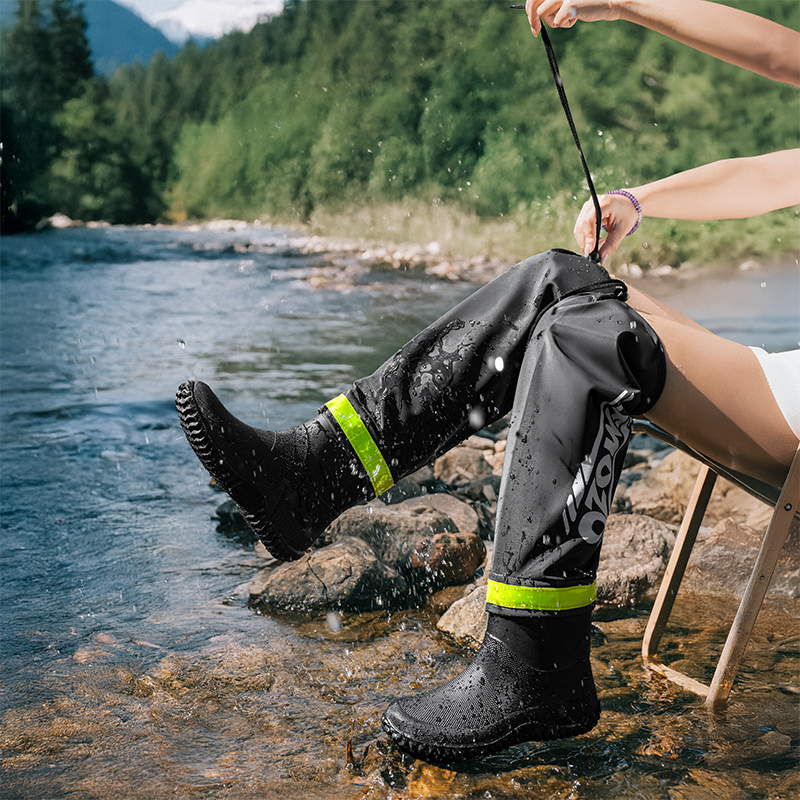 Fishing Boots - Foldable Outdoor High-top Rain Boots Men's