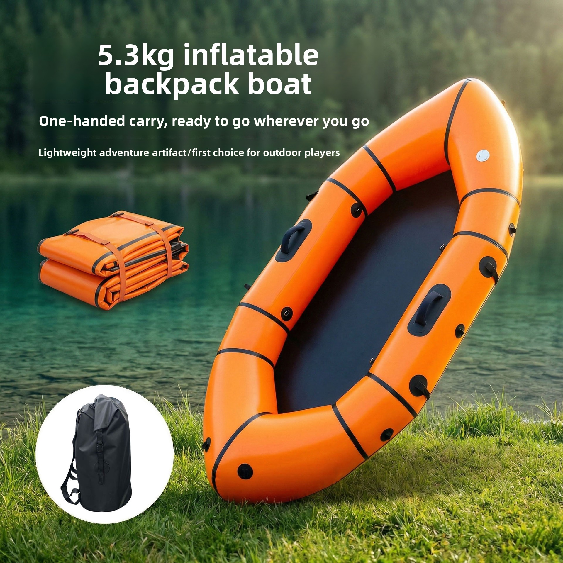 Inflatable Backpack Boat Singl - Fishing Backpack reseña y precio