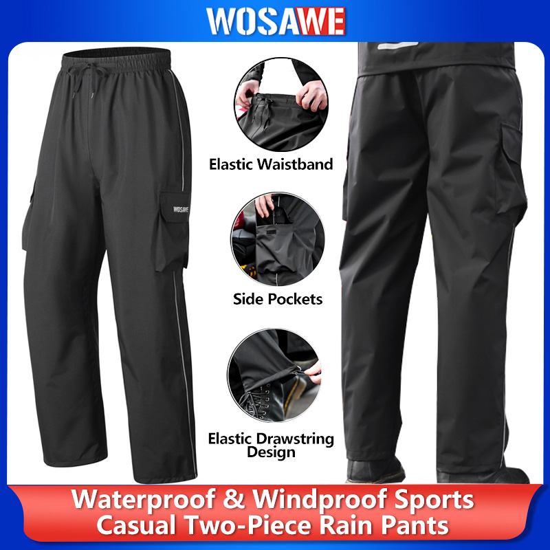 WOSAWE Motorcycle Rain Pants R - Fishing Pants Waterproof reseña y precio