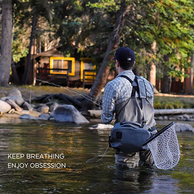 Men's Fly Fishing Waders Three - Fishing Pants Waterproof reseña y precio