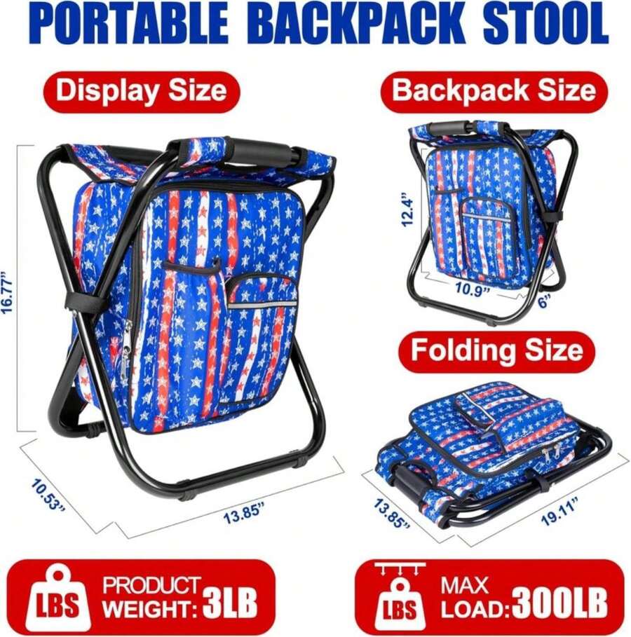 Portable Backpack Stool Foldin - Fishing Backpack reseña y precio