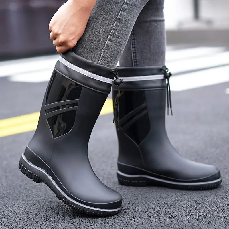 Fashion Men's Medium Tube Rain - Fishing Boots reseña y precio