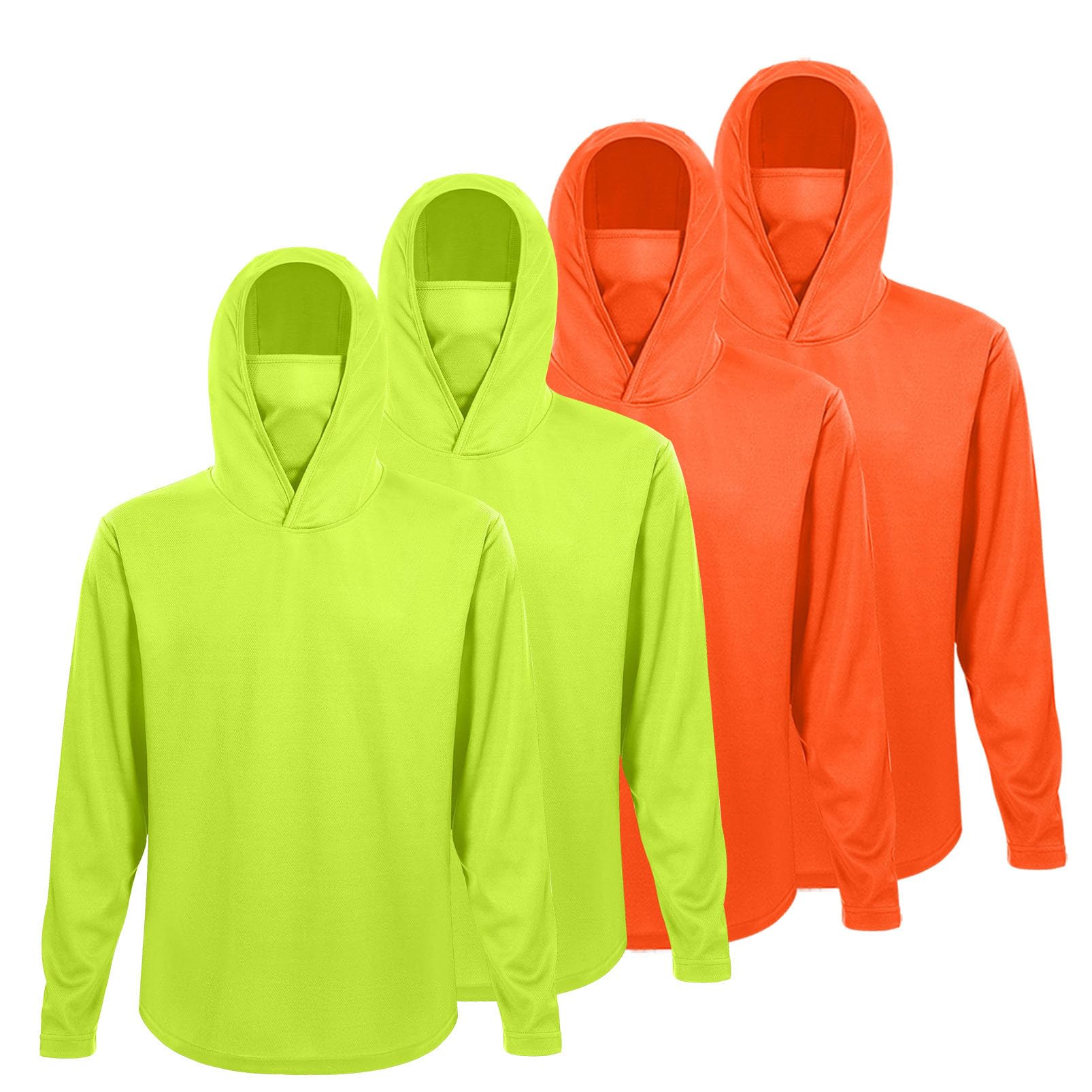 4 Pack Men's Running Hoodie wi - Fishing Mask Sun Protection reseña y precio