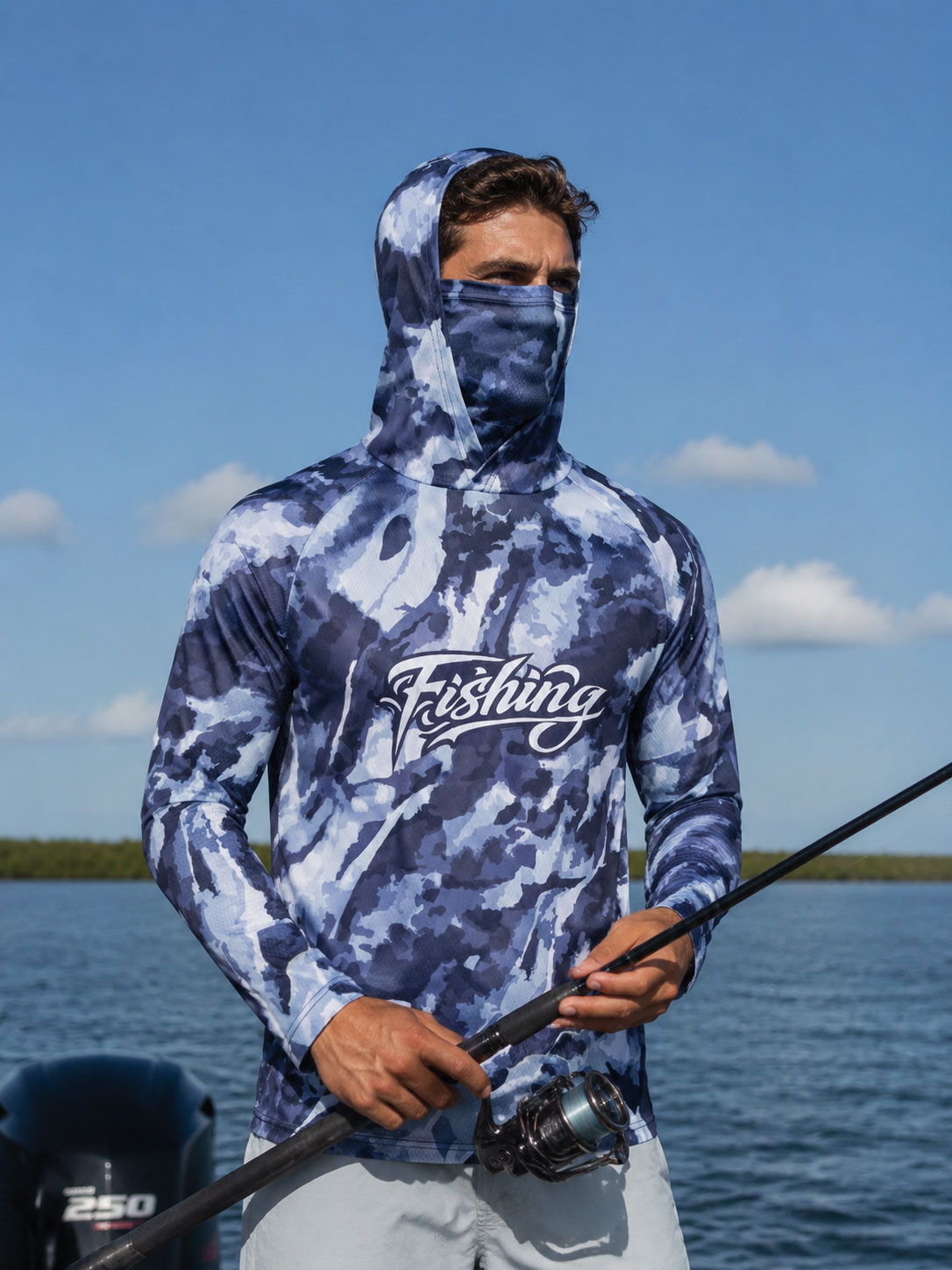 Fishing Shirt Hooded Men Fishi - Fishing Mask Sun Protection reseña y precio
