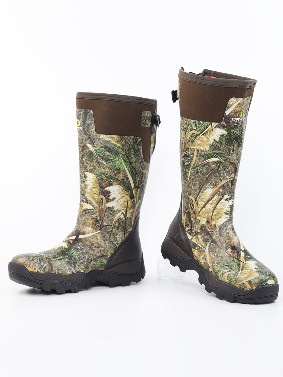 Men's High-Cut Camouflage Rain - Fishing Boots reseña y precio