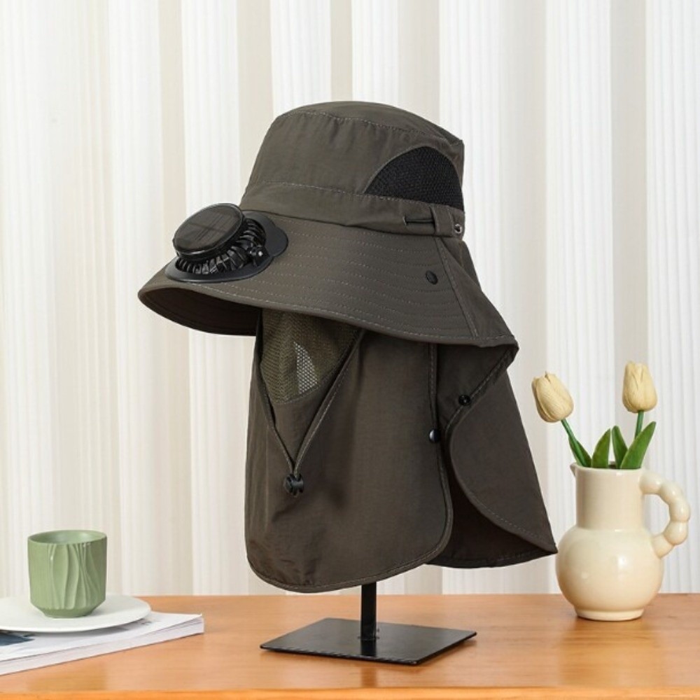 Portable Solar Rechargeable Fa - Fishing Hat reseña y precio