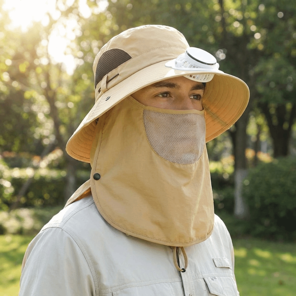 Portable Solar Rechargeable Fa - Fishing Hat reseña y precio